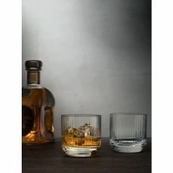 NUDE Glass Big Top Whisky Single Old Fashioned Glasses, Set Of 4 Drinkware -Adesso Shop unnamed file 1048