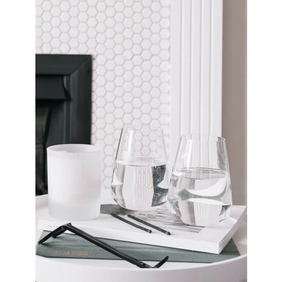 NUDE Glass Stem Zero Water Glasses Set Of 2 Barware 3 NUDE Glass Stem Zero Water Glasses Set Of 2 Barware - Image 3