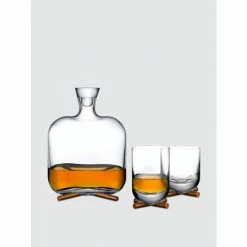 NUDE Glass Camp Whisky Double Old Fashioned Glass With Brass Base Barware -Adesso Shop unnamed file 1086