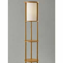 Adesso Stewart Round Shelf Floor Lamp Lighting & Mirrors