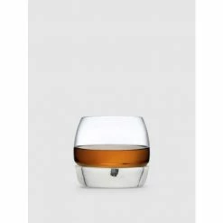 NUDE Glass Chill Whisky Tumbler With Marble Base Drinkware
