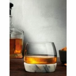 NUDE Glass Chill Whisky Tumbler With Marble Base Drinkware -Adesso Shop unnamed file 717