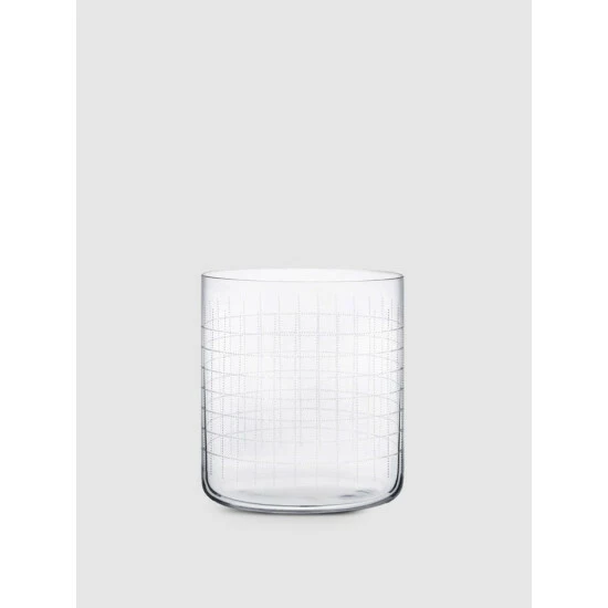 NUDE Glass Finesse Grid Whiskey Single Old Fashioned Glass, Set Of 4 Drinkware 1 NUDE Glass Finesse Grid Whiskey Single Old Fashioned Glass, Set Of 4 Drinkware